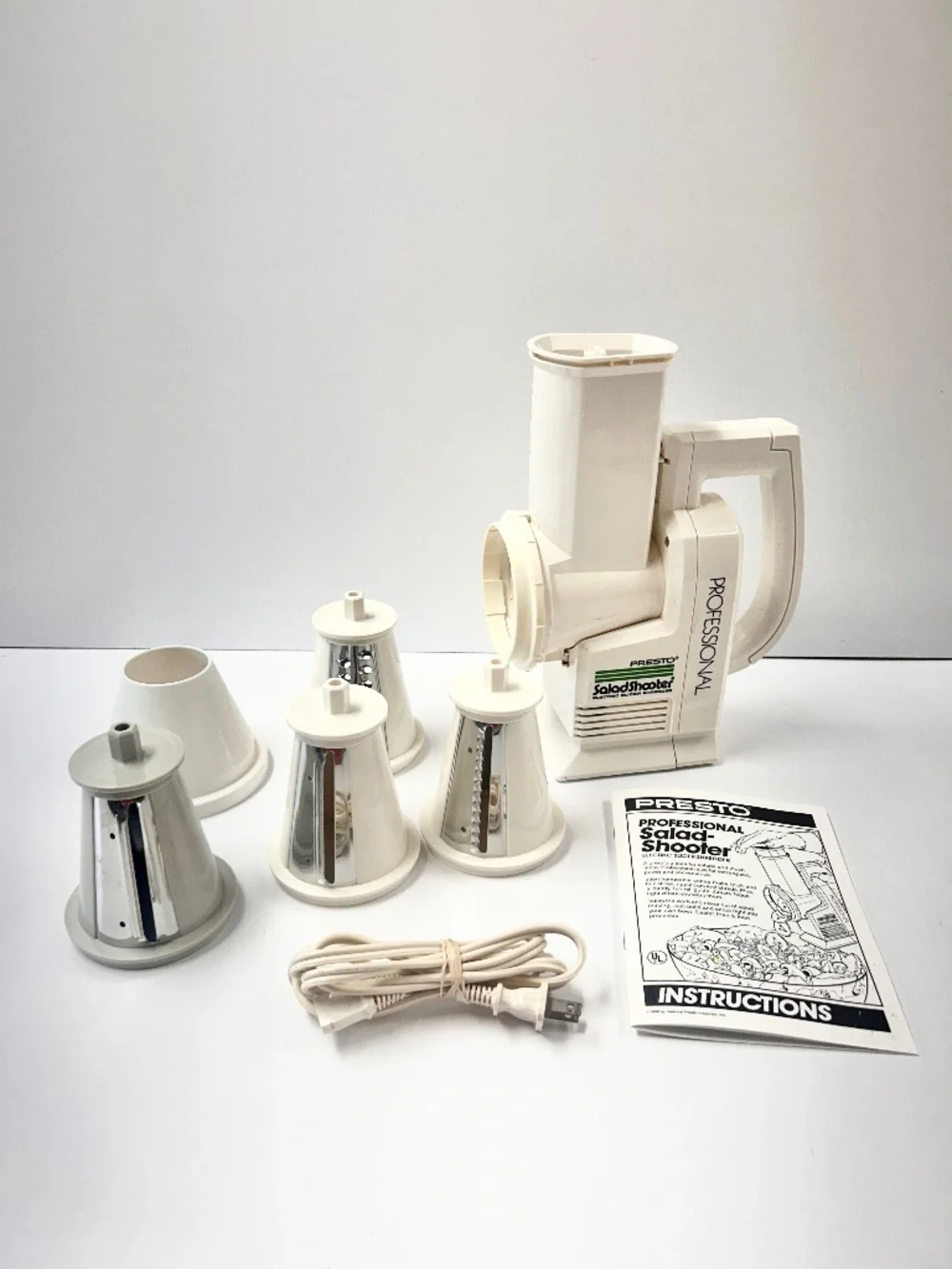Vtg Presto Professional Salad Shooter Electric Slicer Shredder 0297001 Complete